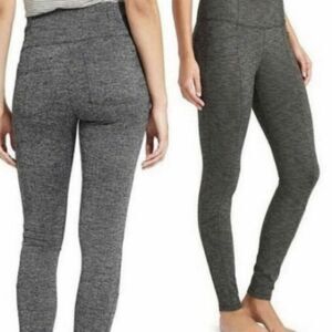 ATHLETA Metro High Waisted Leggings Size Large Grey Heathered Black SiZe Large